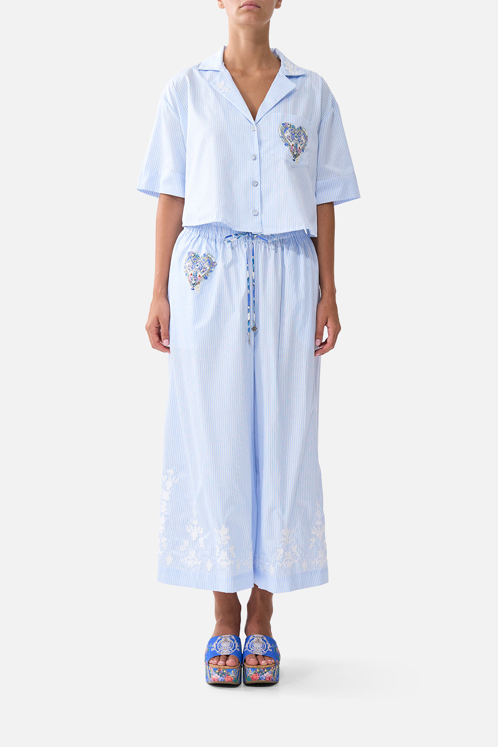 The CAMILLA WIDE LEG ELASTIC WAIST PANT OTTOMAN OPULENCEOTTOMAN OPULENCE