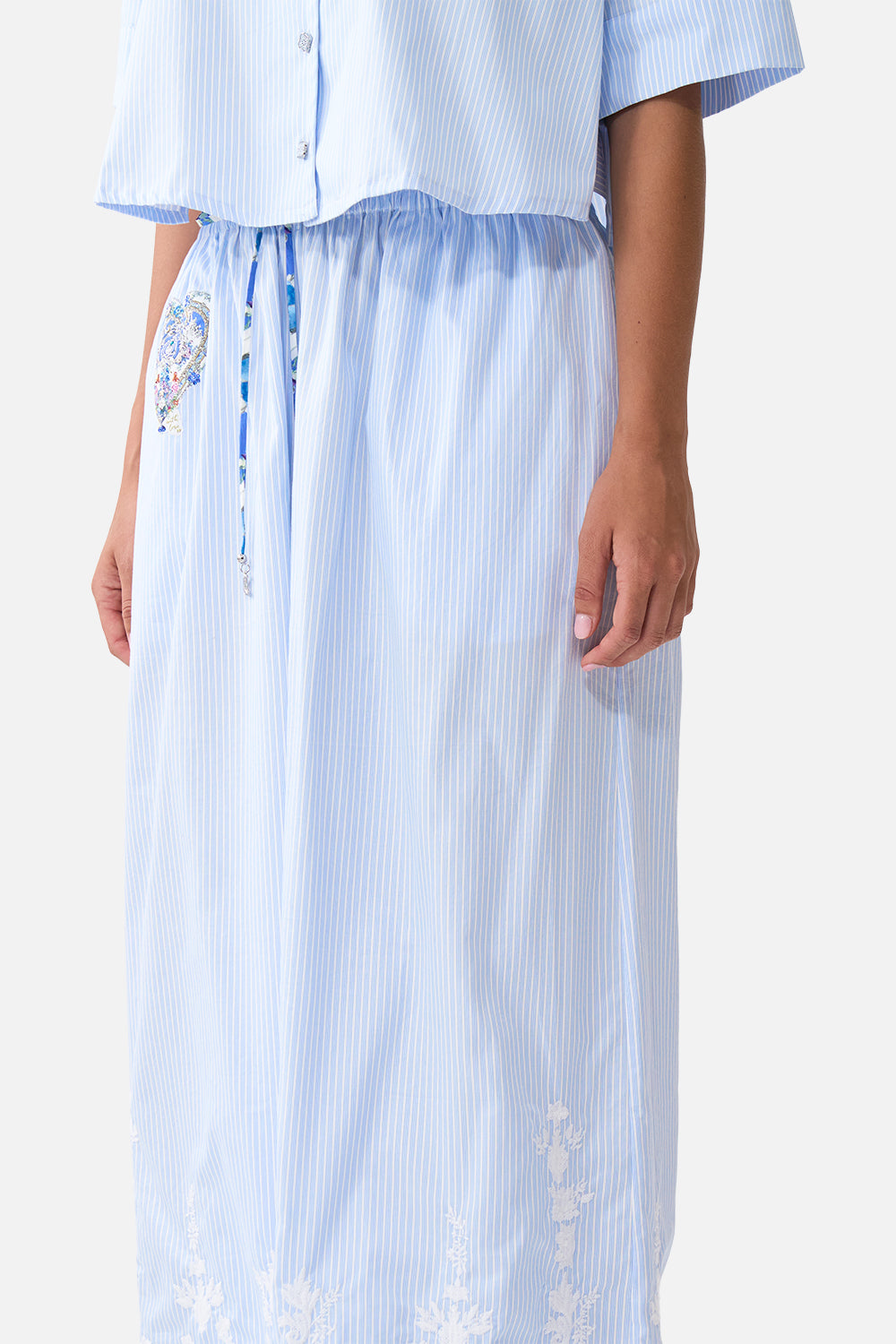 The CAMILLA WIDE LEG ELASTIC WAIST PANT OTTOMAN OPULENCE