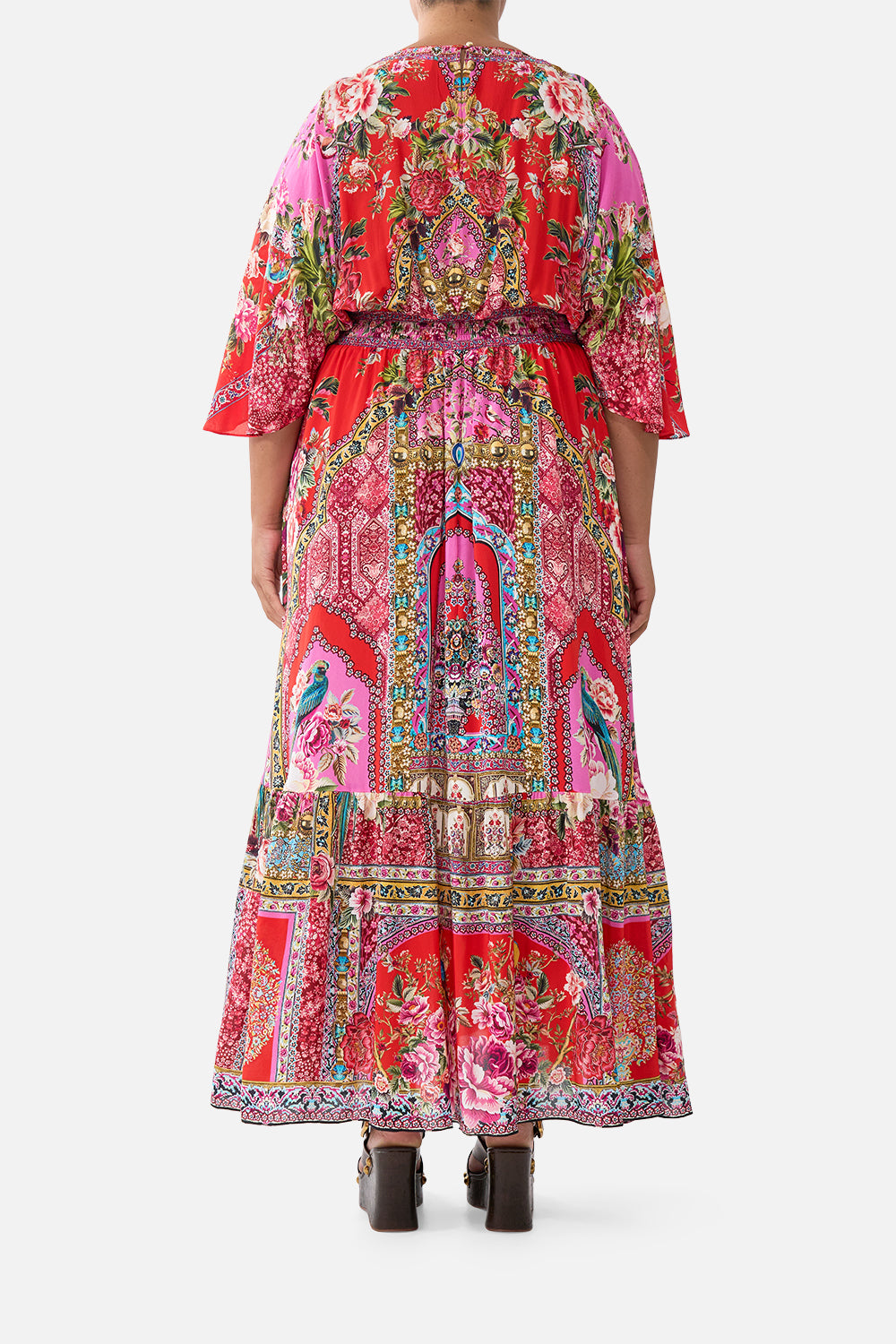 The CAMILLA WAISTED DRESS WITH HEM RUFFLE HEIRLOOM EMPIRE