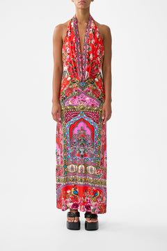 DEEP COWL PLUNGE DRESS HEIRLOOM EMPIRE