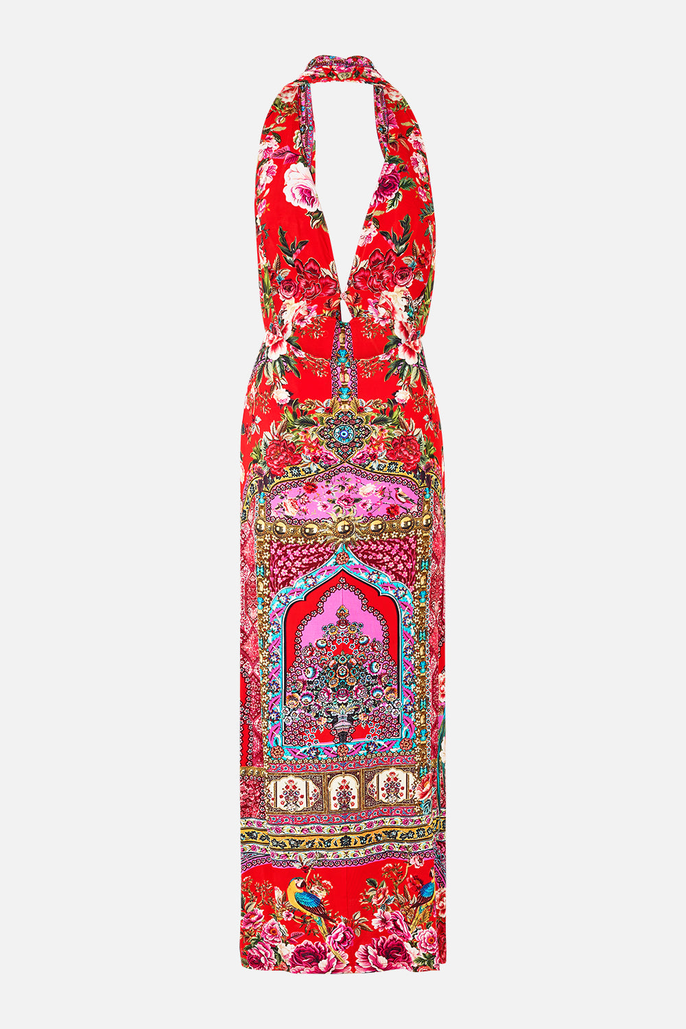 The CAMILLA DEEP COWL PLUNGE DRESS HEIRLOOM EMPIRE