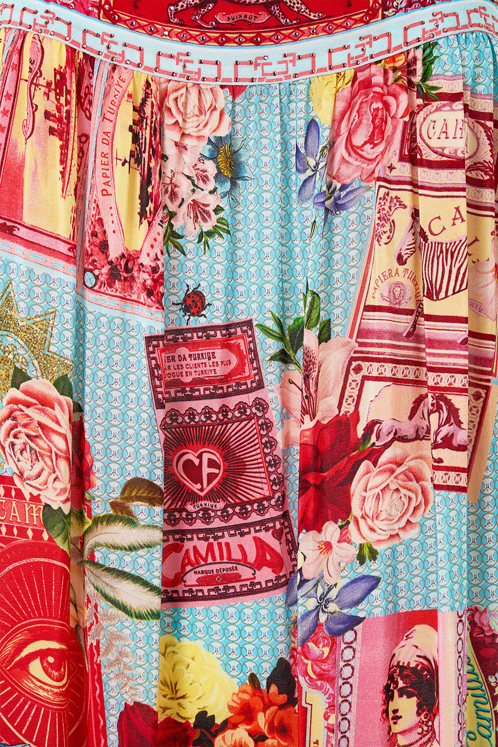 LONG TIERED DRESS WITH BOW TIES PAPERS AND CURIOUS CAPERS