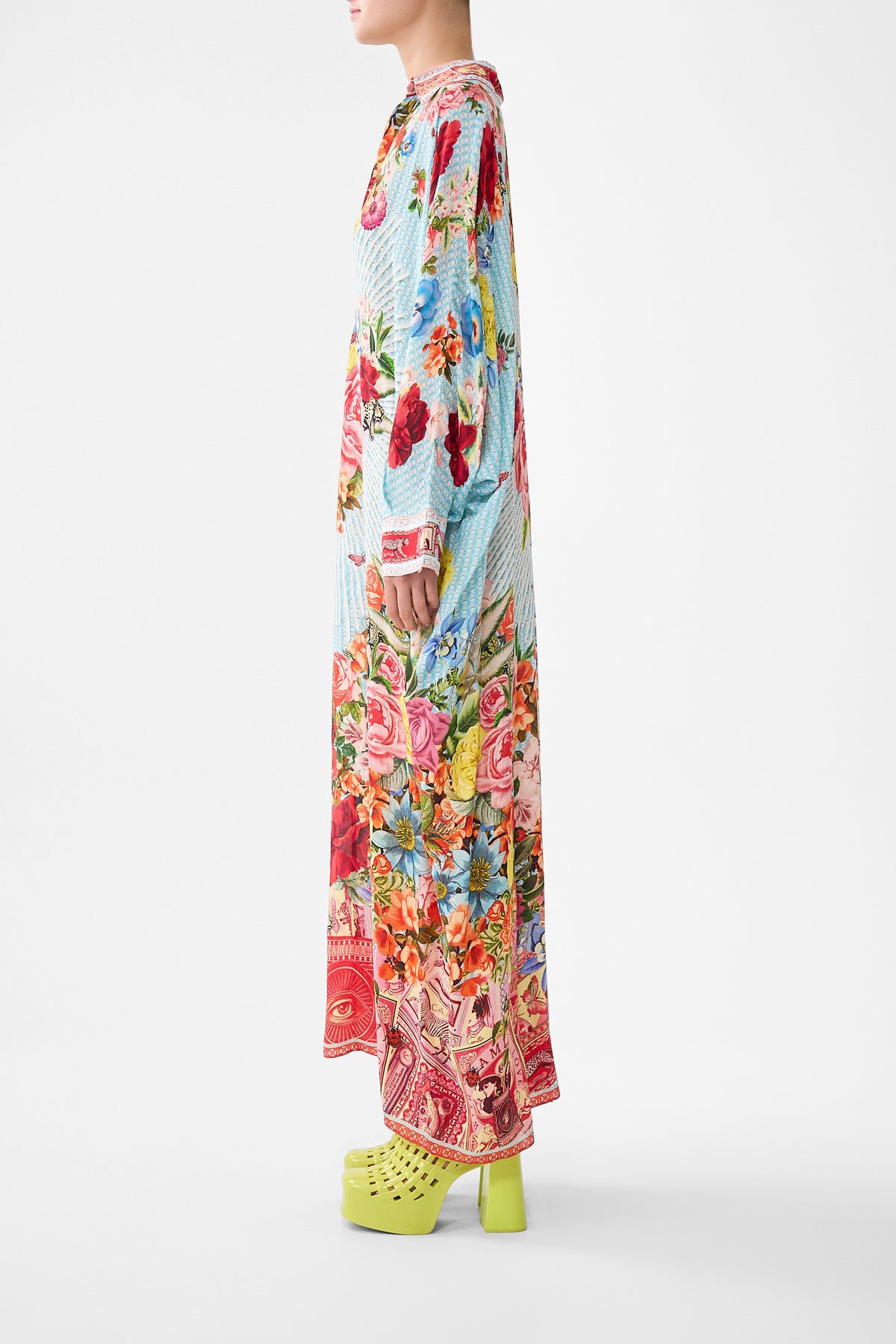 The CAMILLA WING COLLAR KAFTAN PAPERS AND CURIOUS CAPERS