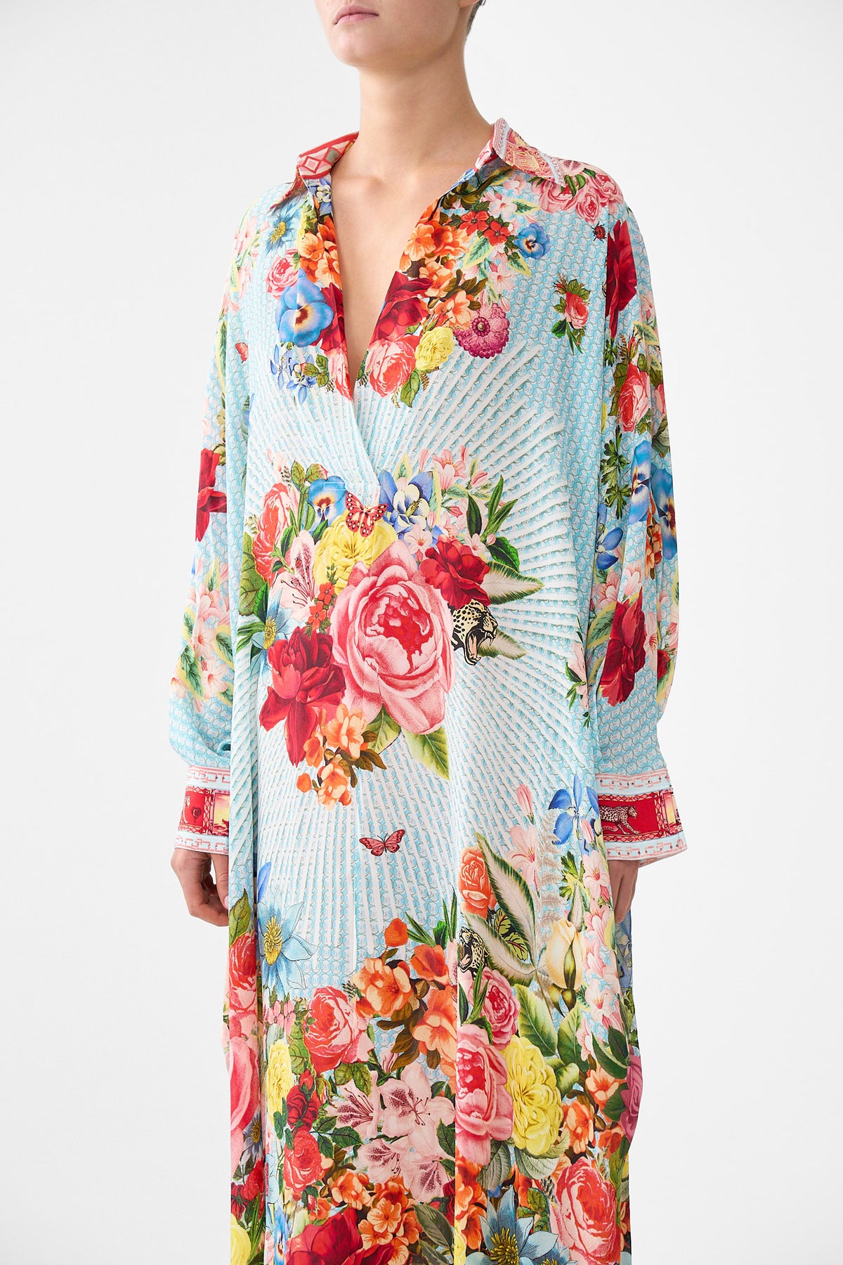 The CAMILLA WING COLLAR KAFTAN PAPERS AND CURIOUS CAPERS