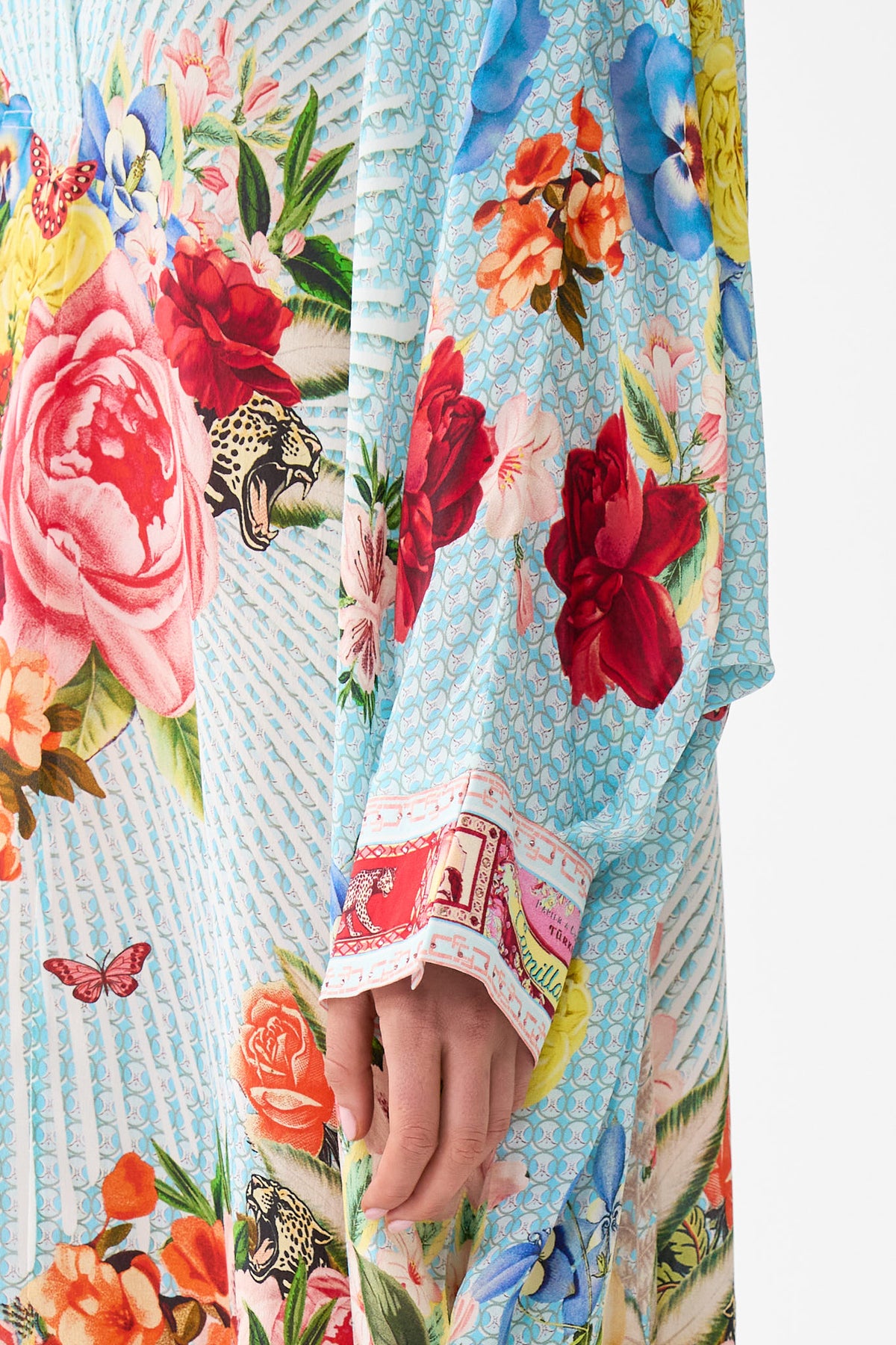 The CAMILLA WING COLLAR KAFTAN PAPERS AND CURIOUS CAPERS