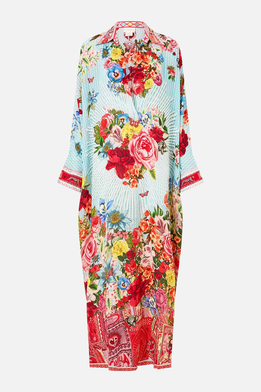 The CAMILLA WING COLLAR KAFTAN PAPERS AND CURIOUS CAPERS
