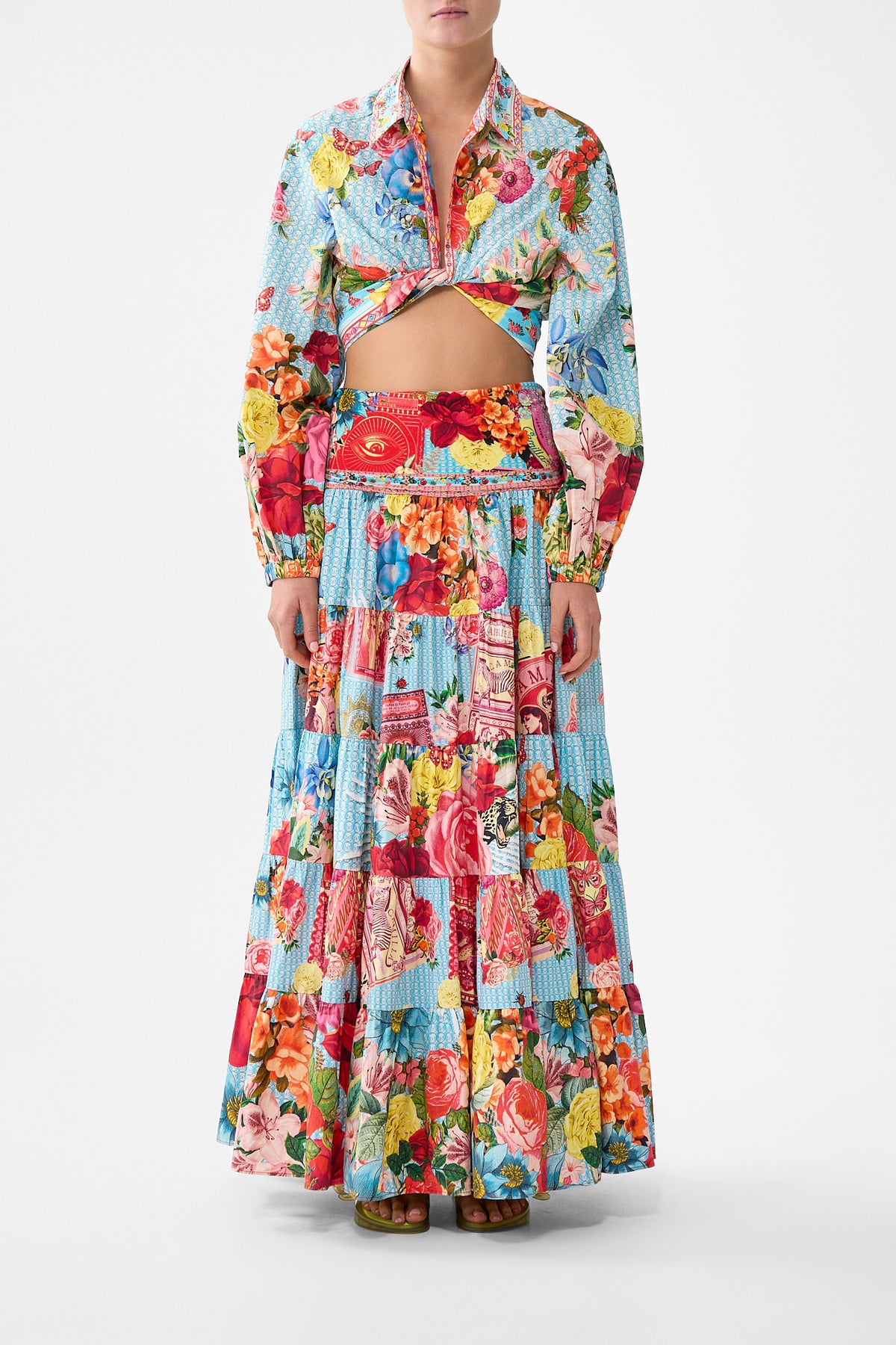 The CAMILLA JERSEY SPLICED TIERED SKIRT PAPERS AND CURIOUS CAPERSPAPERS AND CURIOUS CAPERS