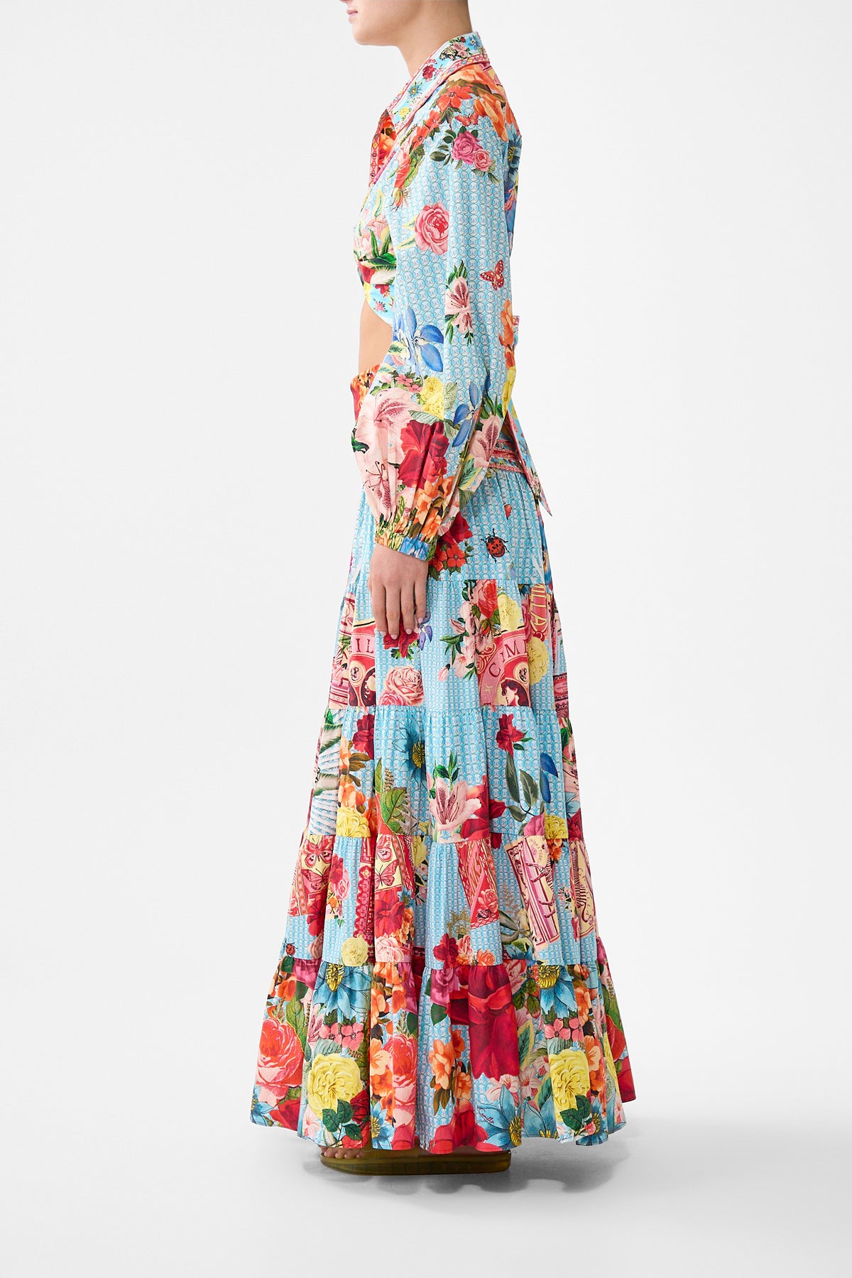 The CAMILLA JERSEY SPLICED TIERED SKIRT PAPERS AND CURIOUS CAPERS