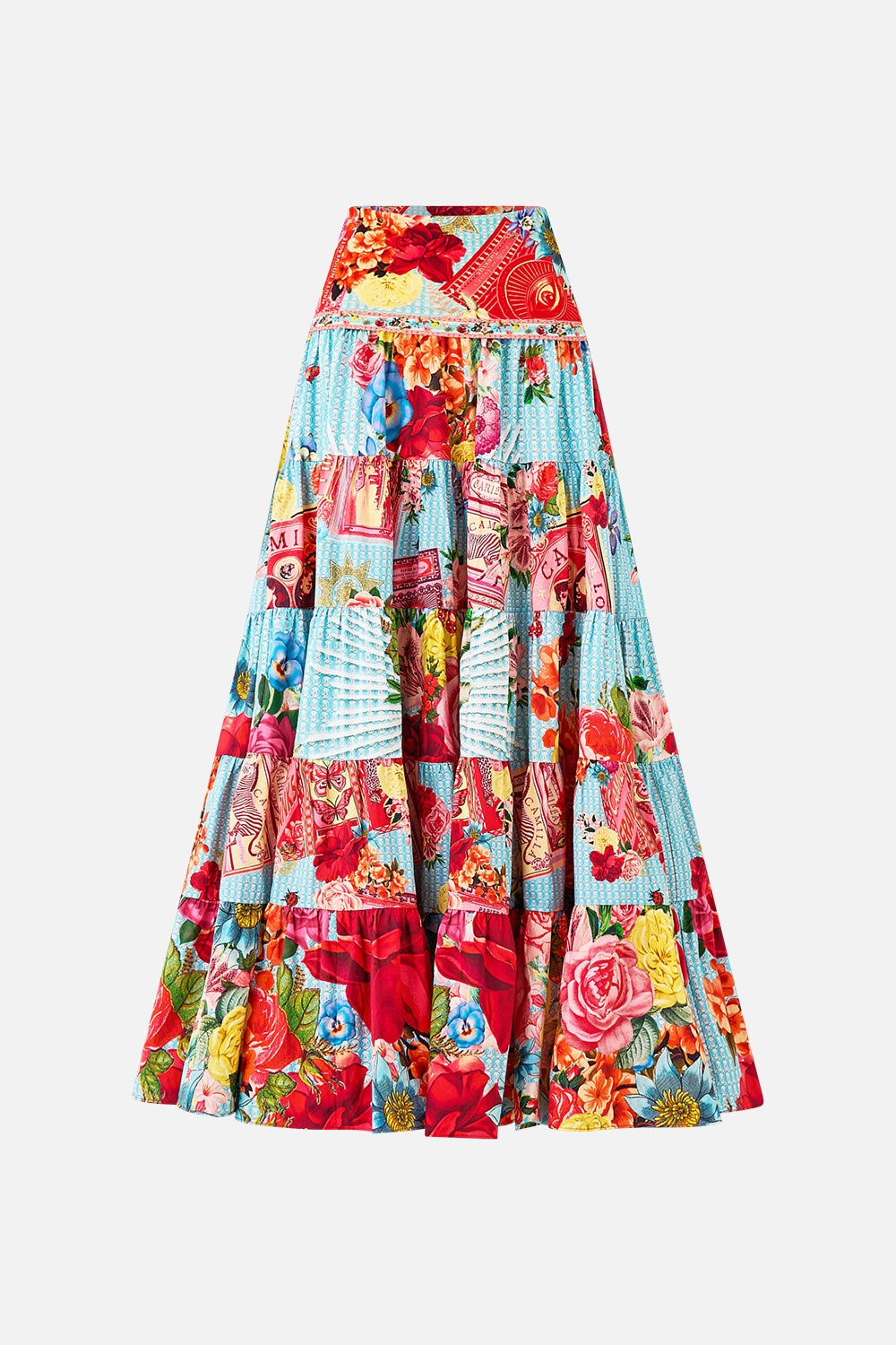 The CAMILLA JERSEY SPLICED TIERED SKIRT PAPERS AND CURIOUS CAPERS