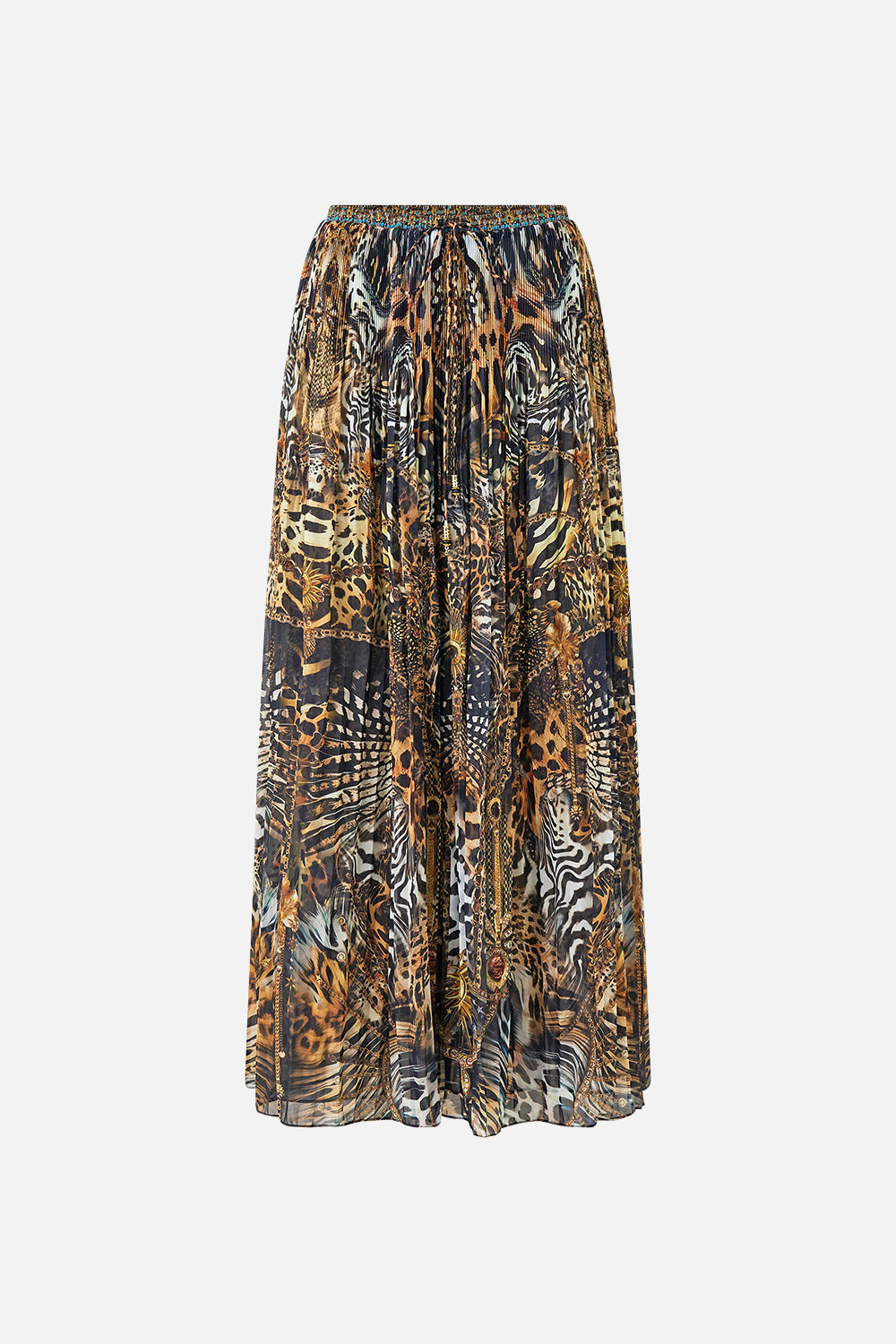 PLEATED MIDI SKIRT FELINE FOLKLORE