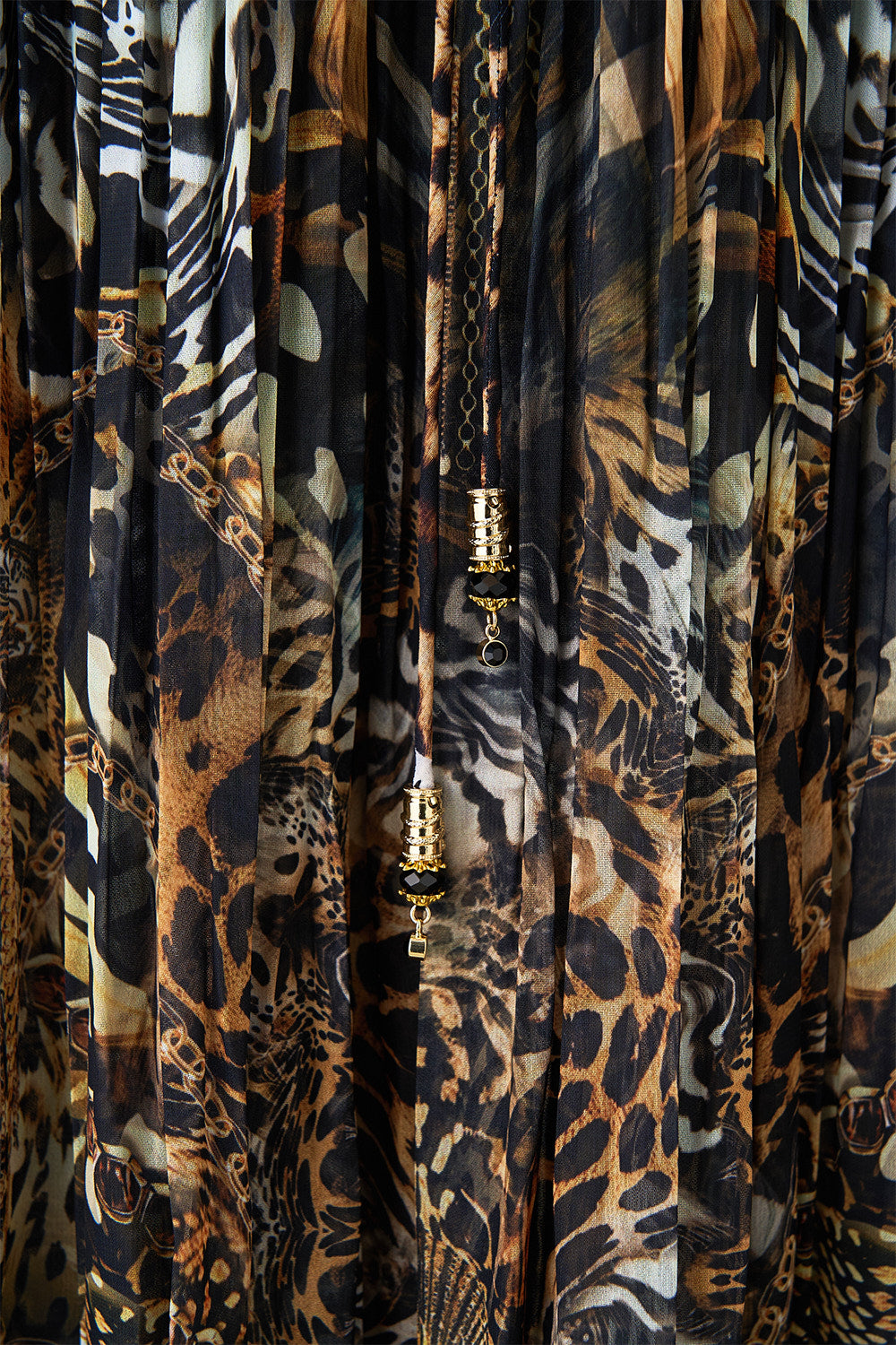 PLEATED MIDI SKIRT FELINE FOLKLORE