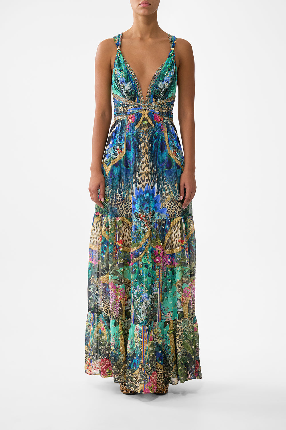 BEAD STRAP GATHERED PANEL DRESS ANIMAL ALCHEMY