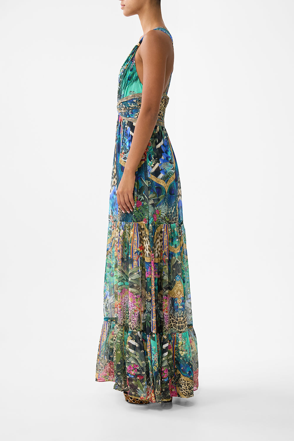 BEAD STRAP GATHERED PANEL DRESS ANIMAL ALCHEMY