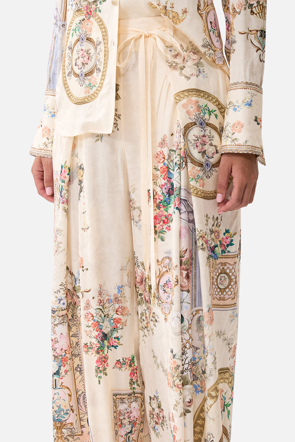 SOFT WIDE LEG PANT WITH TIE DETAIL TWILIGHT IN ISTANBUL