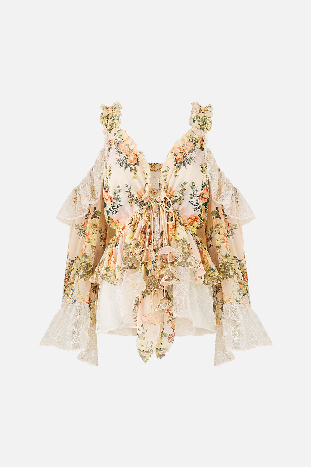 The CAMILLA COLD SHOULDER RUFFLE TOP TWILIGHT IN ISTANBUL