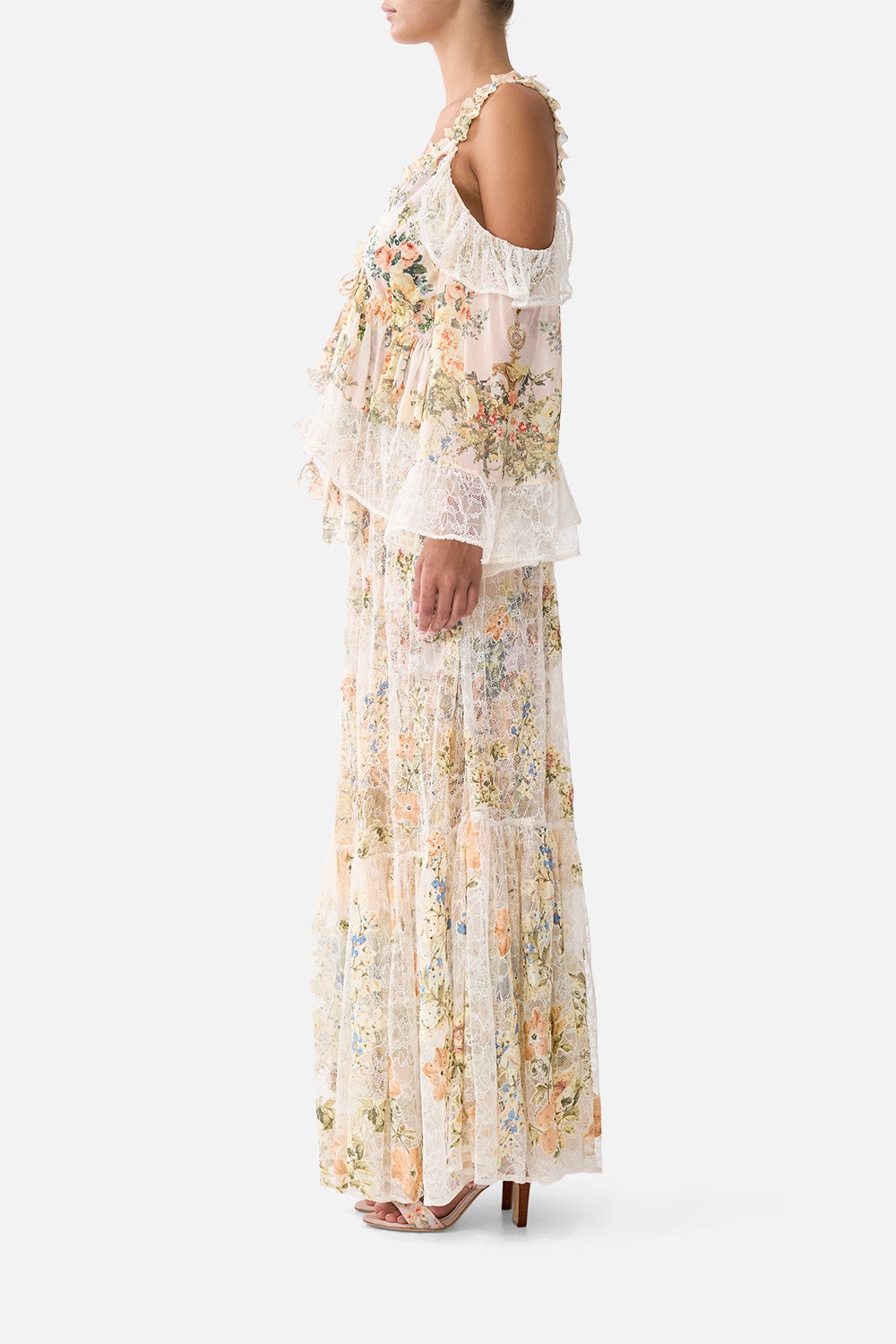 The CAMILLA COLD SHOULDER RUFFLE TOP TWILIGHT IN ISTANBUL