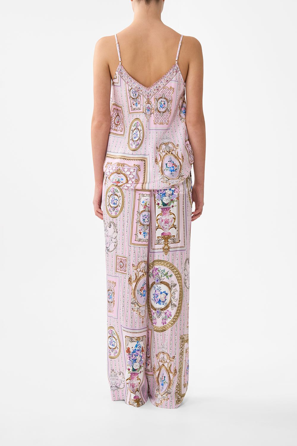 BUTTON FRONT LOUNGE PANT PALATIAL PASTELS