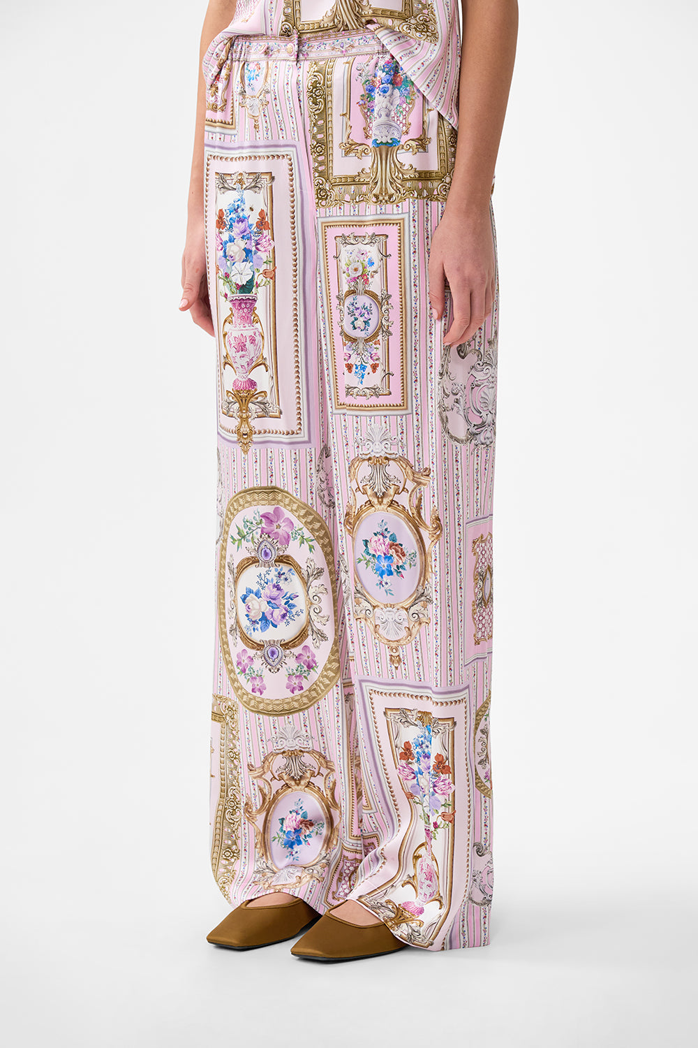 The CAMILLA BUTTON FRONT LOUNGE PANT PALATIAL PASTELS