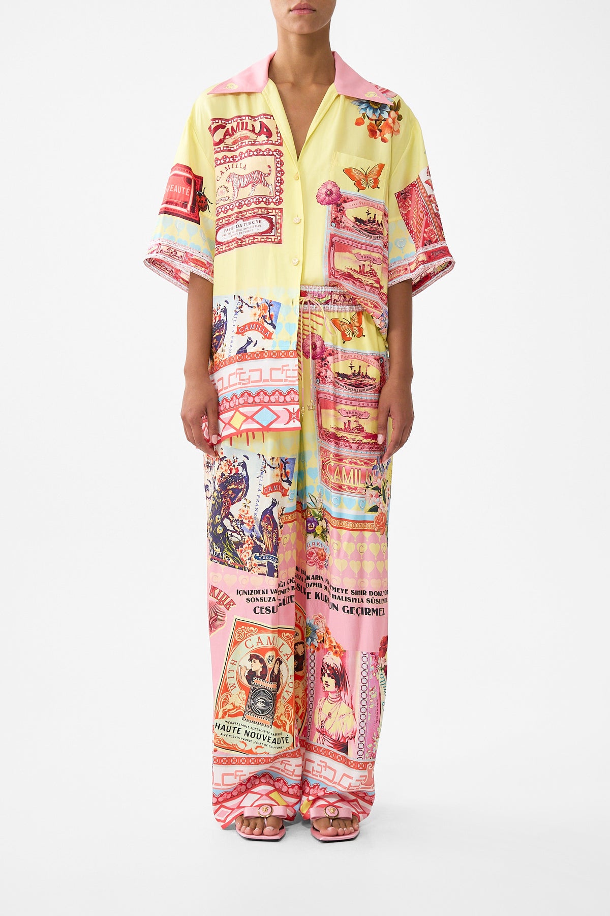 OVERSIZED SHIRT WITH POCKET COLLAGE KINGDOM