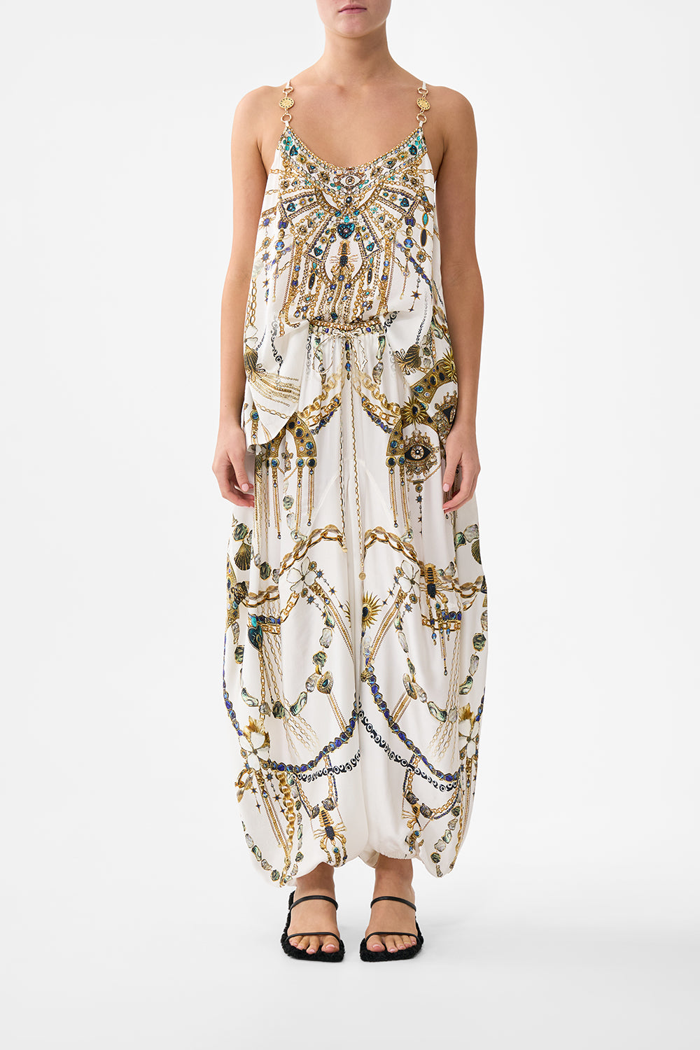 The CAMILLA PANELLED HAREM PANT WITH TIE WAIST CHAIN GANGCHAIN GANG