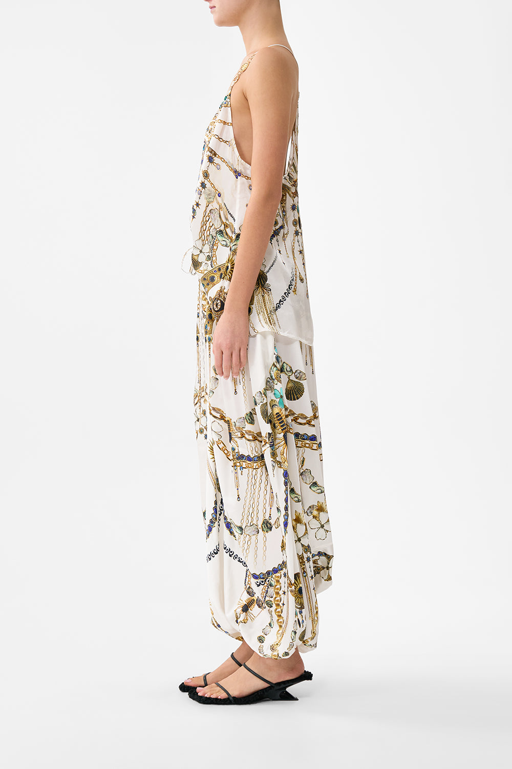 The CAMILLA PANELLED HAREM PANT WITH TIE WAIST CHAIN GANG