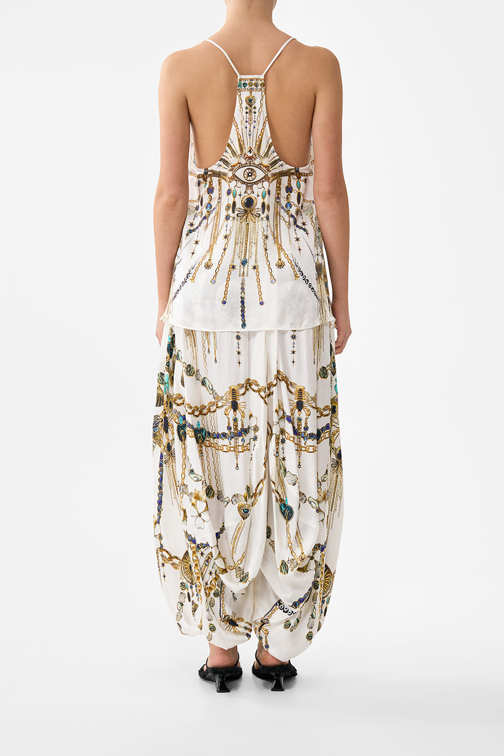 The CAMILLA PANELLED HAREM PANT WITH TIE WAIST CHAIN GANG