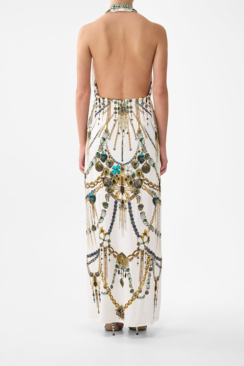 The CAMILLA DEEP COWL PLUNGE DRESS CHAIN GANG
