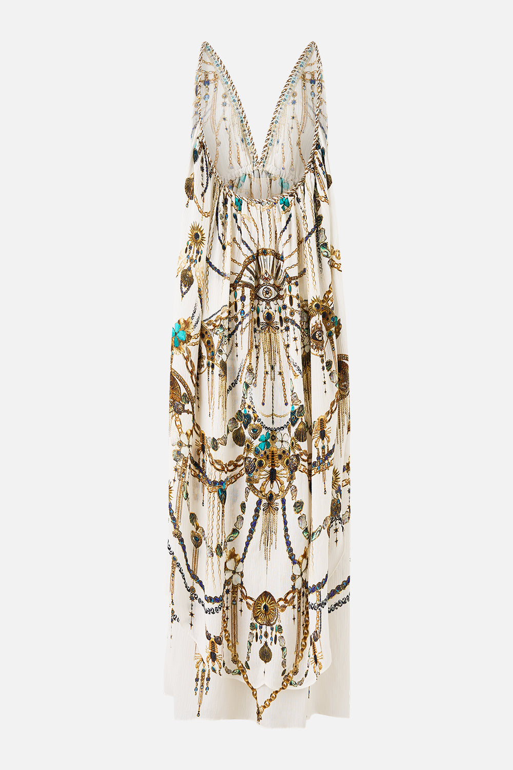 The CAMILLA OPEN BACK LONG CAPE DRESS CHAIN GANG