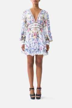 BUTTON FRONT FRILL DRESS ALL ABOUT THAT LACE