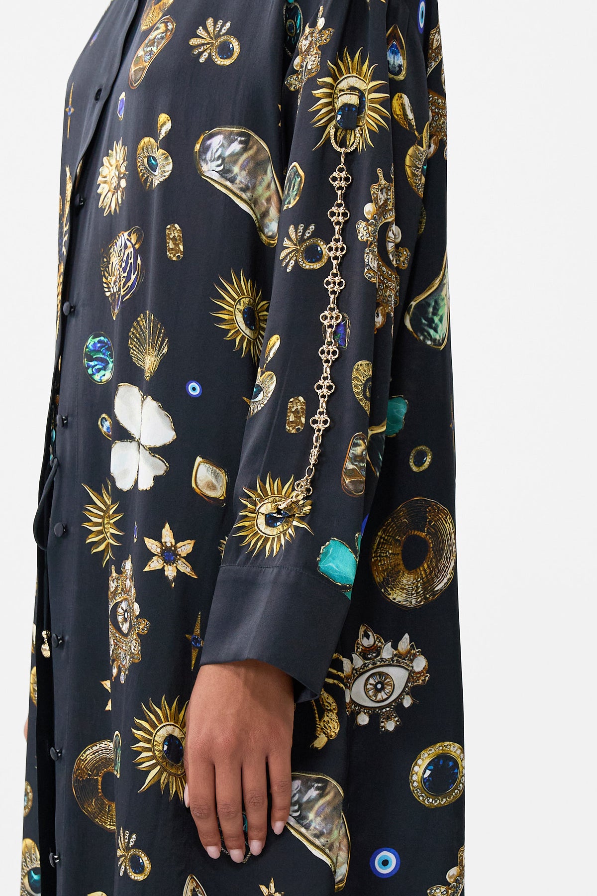 The CAMILLA SHIRT DRESS WITH BACK BUTTON DETAIL AMULETS AND ALCHEMY