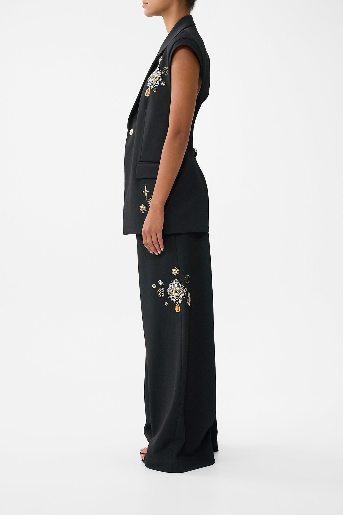 The CAMILLA TAILORED SLEEVELESS VEST AMULETS AND ALCHEMY