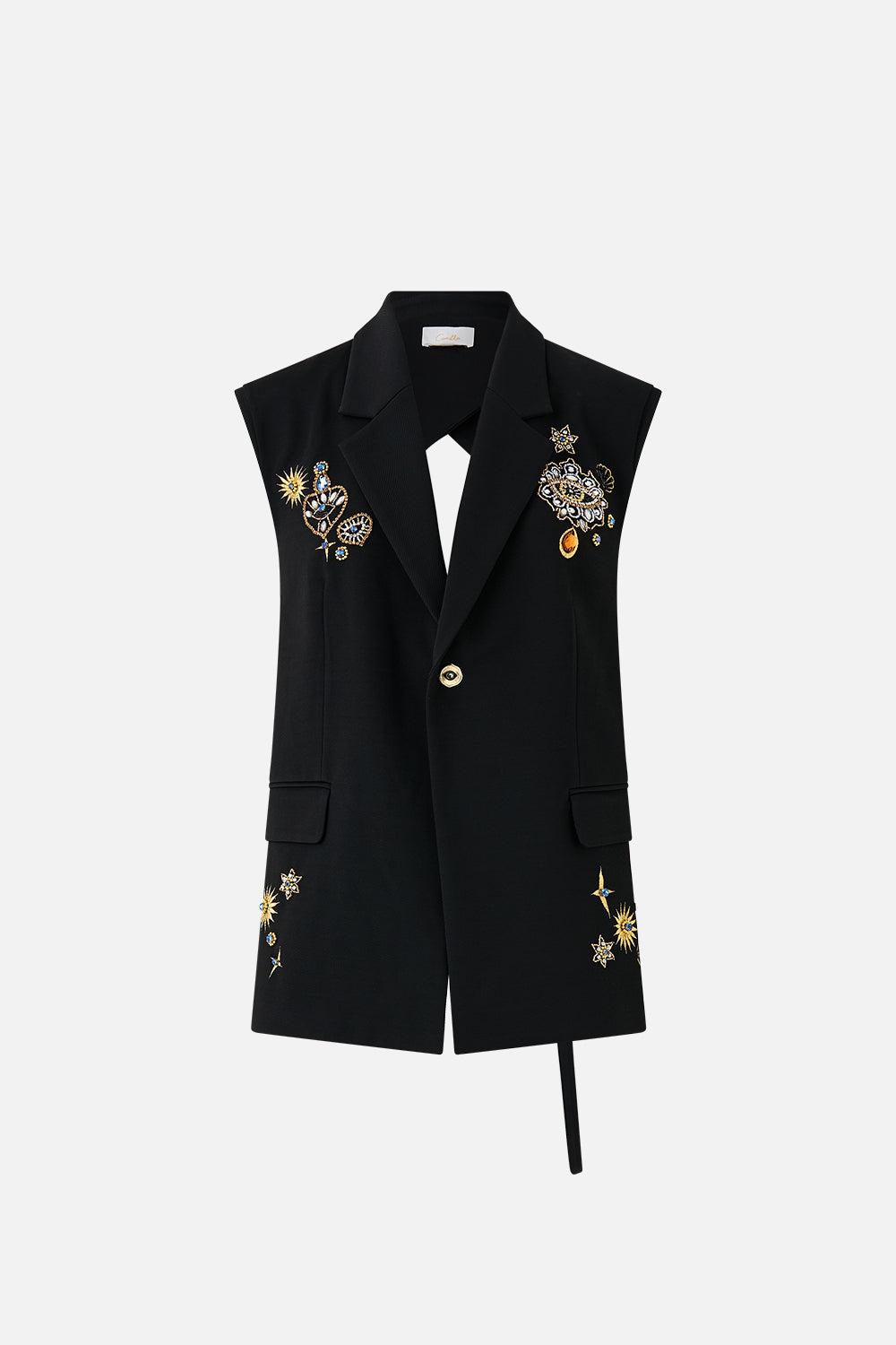 The CAMILLA TAILORED SLEEVELESS VEST AMULETS AND ALCHEMY