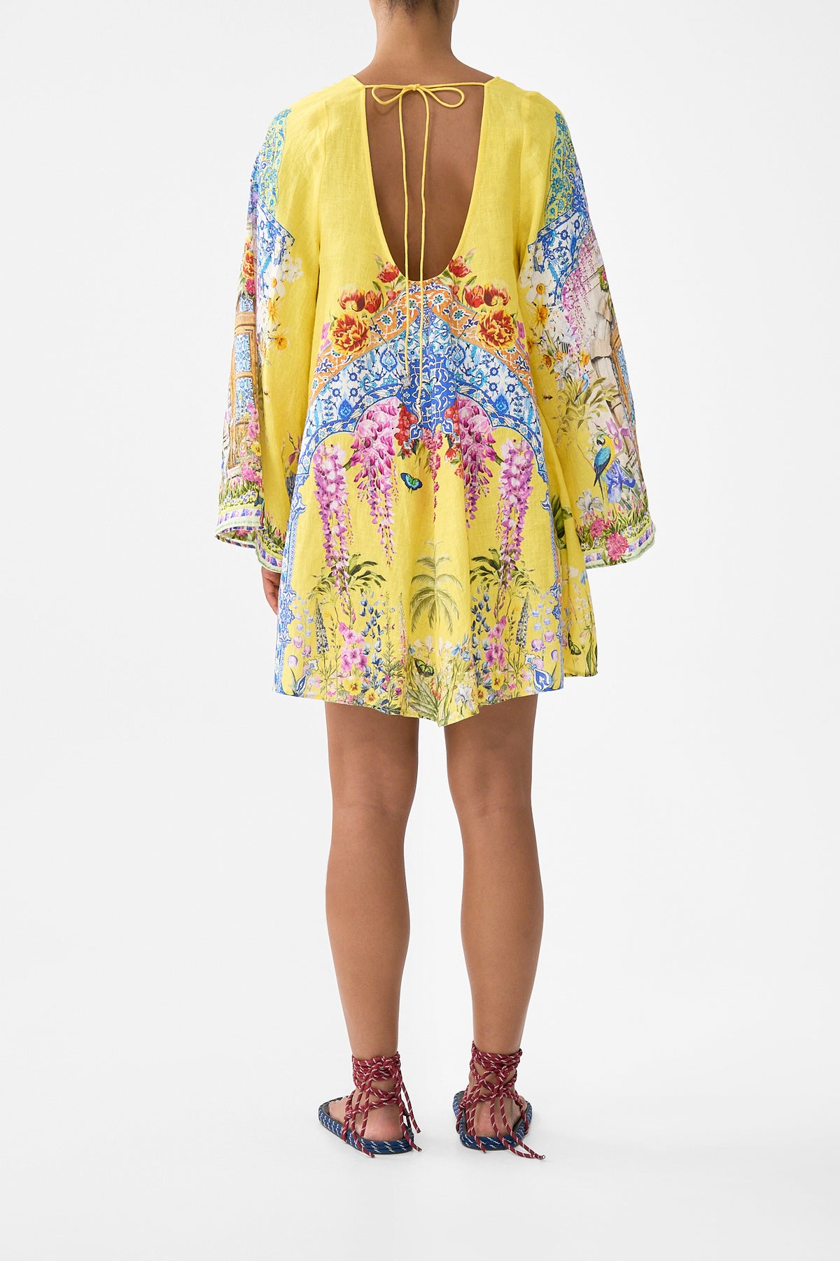The CAMILLA POCKET DRESS WITH LOW BACK & WIDE SLEEVES SULTANAHMET SUMMER