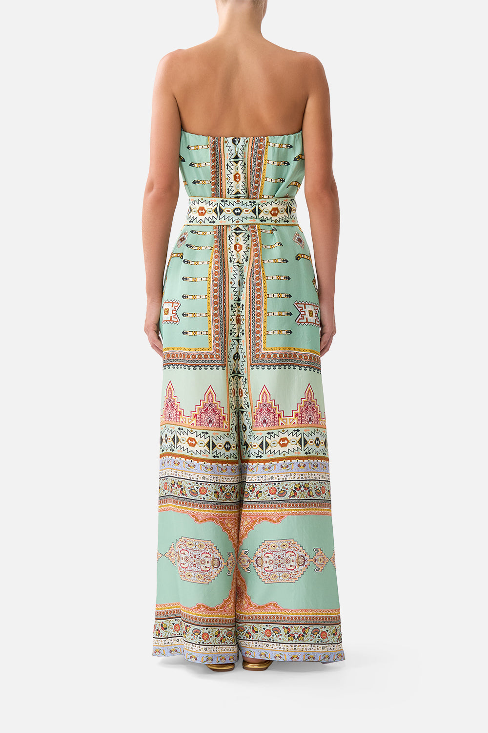 FRONT PLEAT STRAPLESS JUMPSUIT LEGEND HAS IT