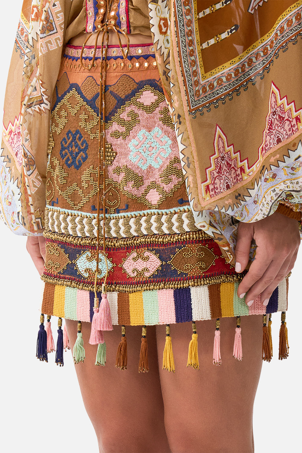 The CAMILLA MINI SKIRT FABRIC OF TIME