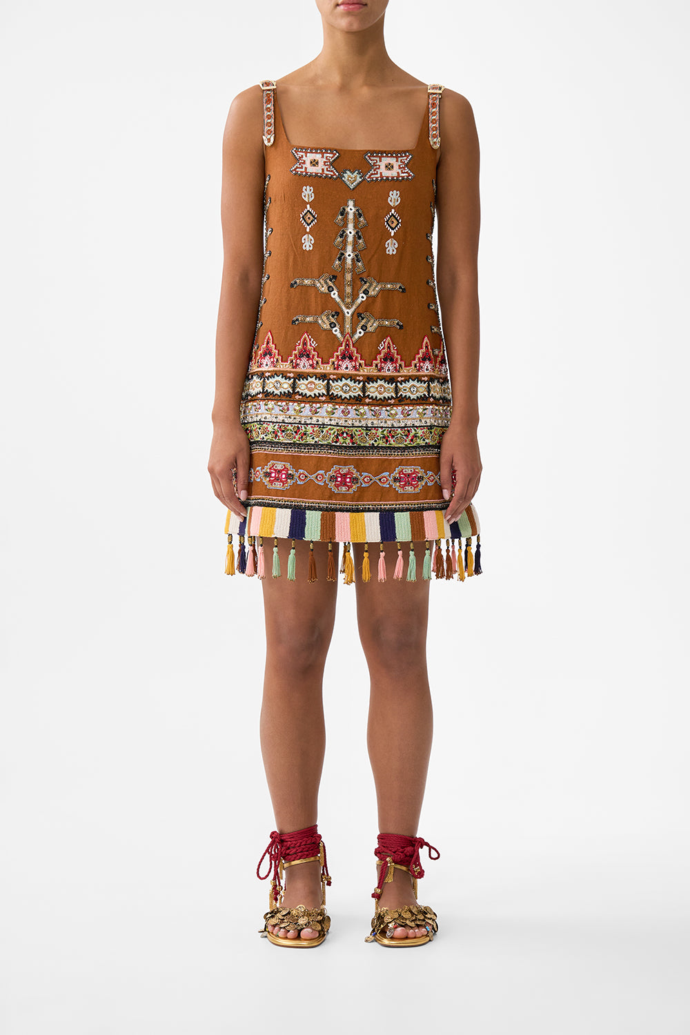 SQUARE NECK SHIFT DRESS FABRIC OF TIME