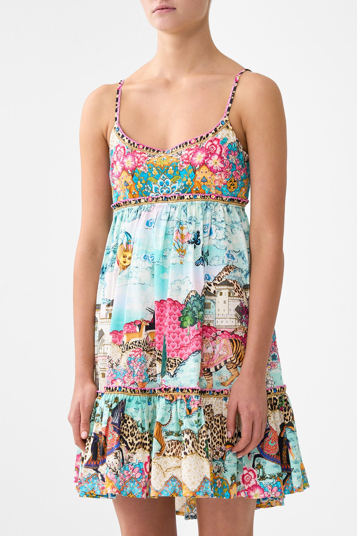 SHORT DRESS WITH JERSEY BODICE MINIATURE MOMENTS