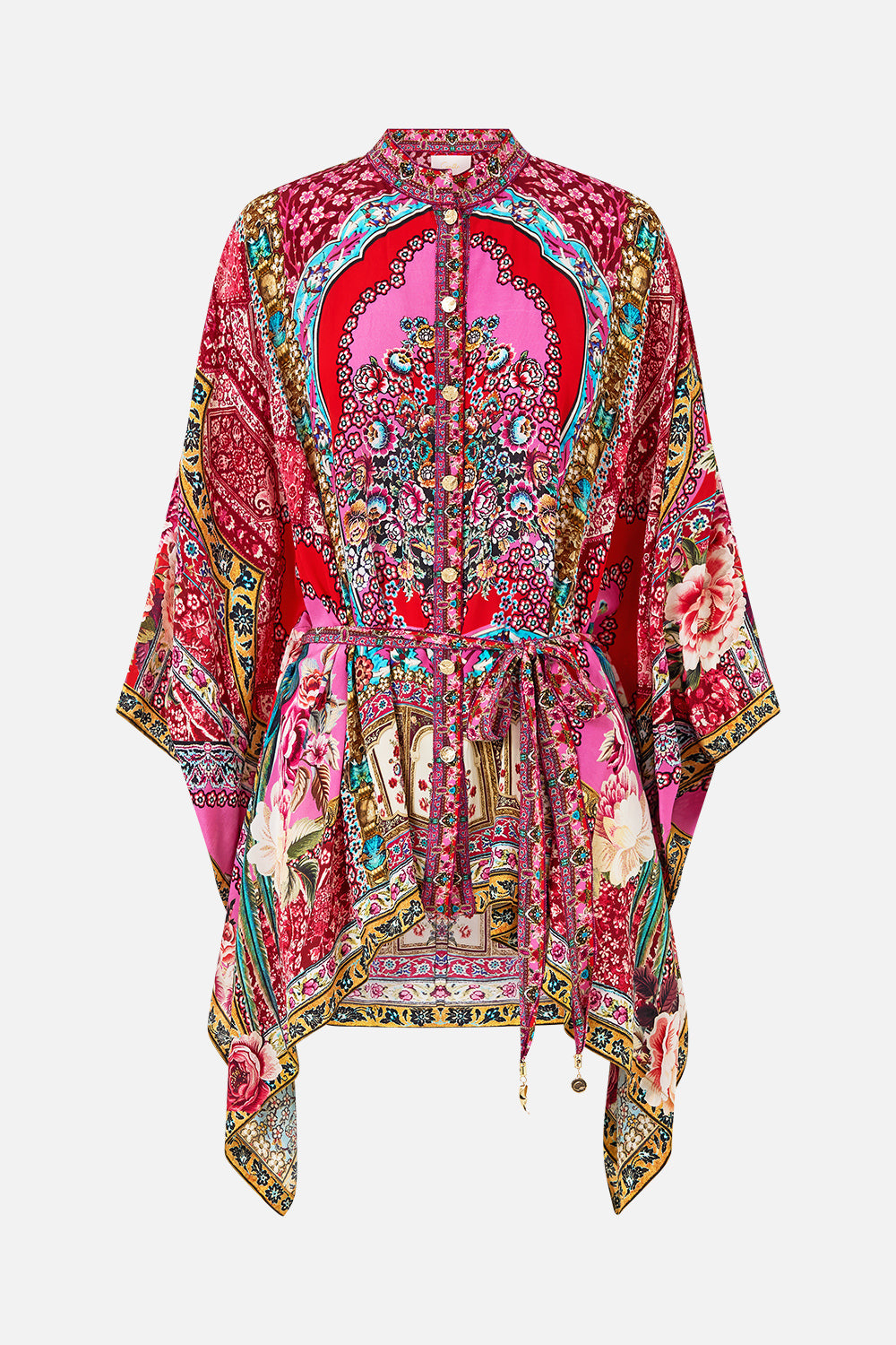The CAMILLA BUTTON THROUGH SCARF BLOUSE HEIRLOOM EMPIRE