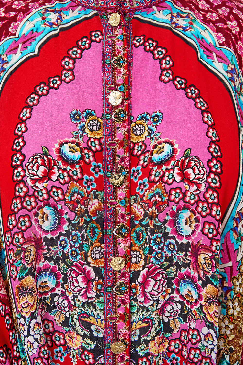 The CAMILLA BUTTON THROUGH SCARF BLOUSE HEIRLOOM EMPIRE