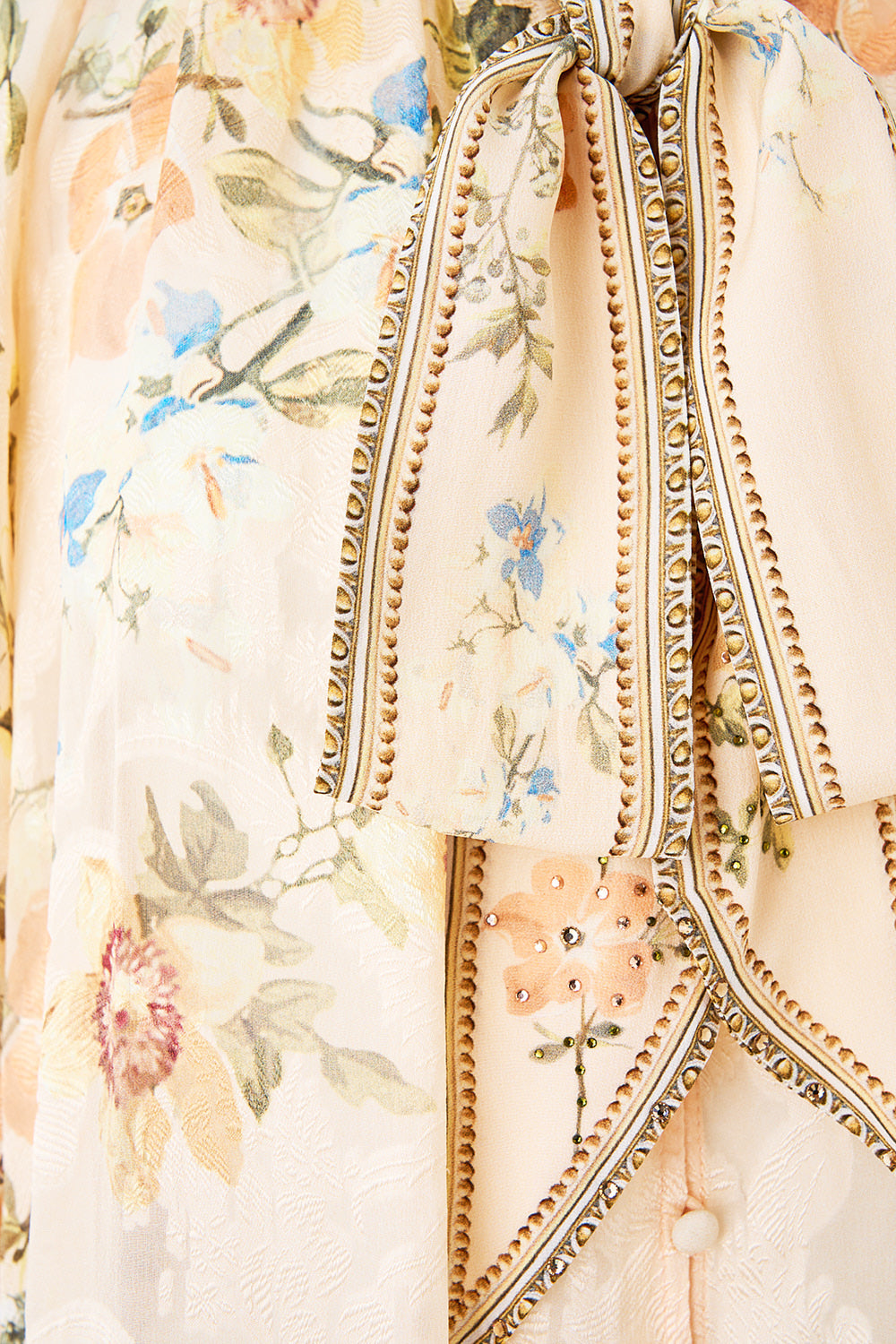 DETACHABLE PUSSY BOW RAGLAN BLOUSE TWILIGHT IN ISTANBUL