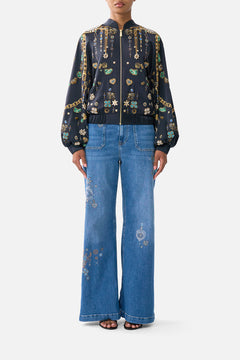 BOMBER JACKET WITH SHIRRED CUFF AMULETS AND ALCHEMY