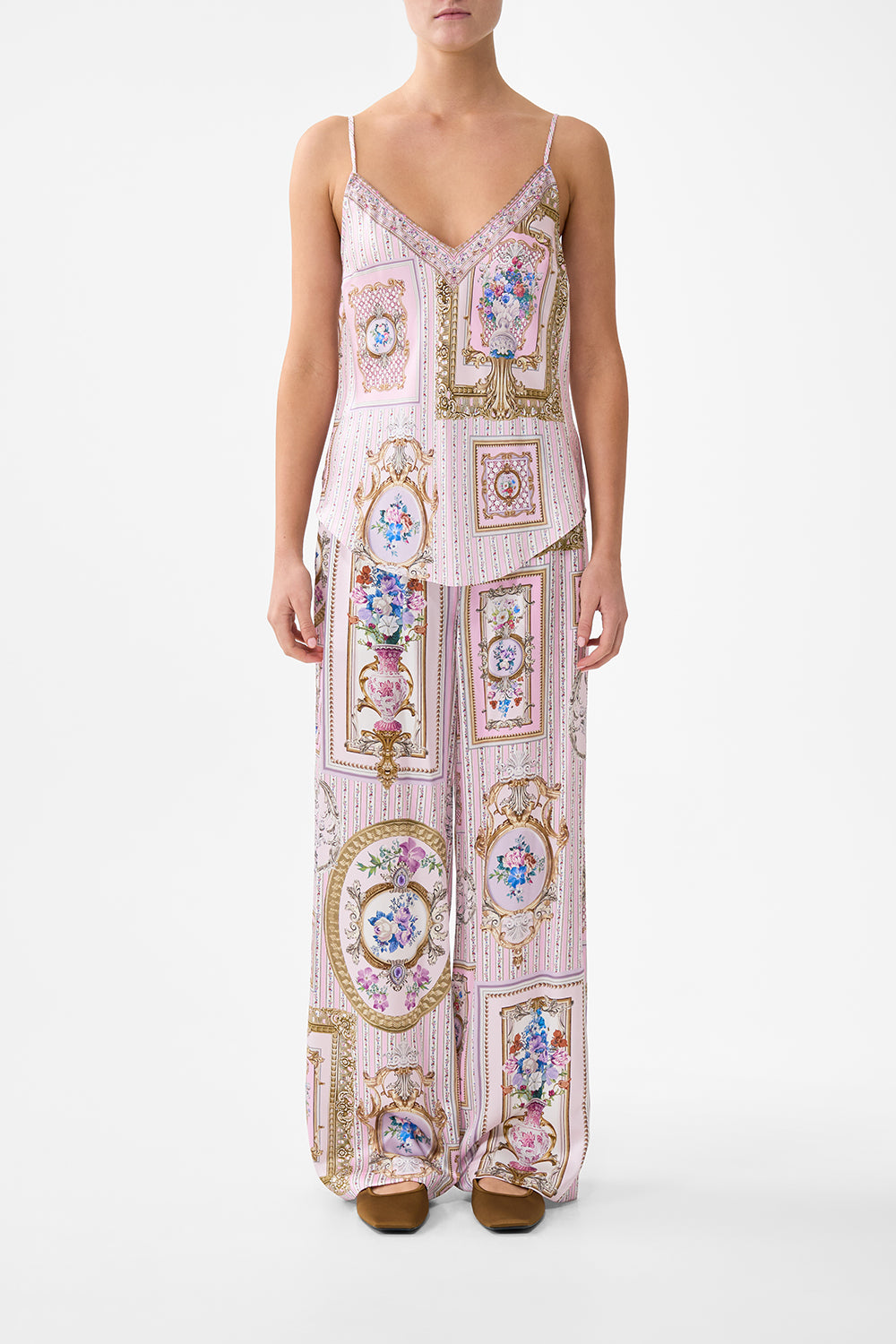 The CAMILLA V-NECK BIAS CAMI PALATIAL PASTELSPALATIAL PASTELS