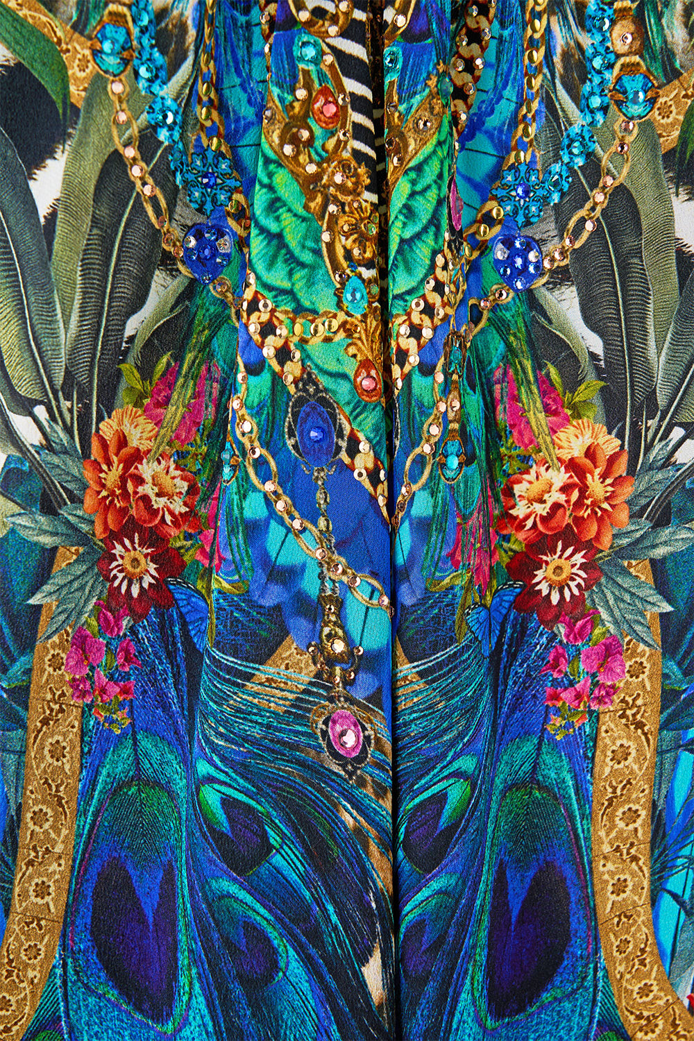 The CAMILLA GATHER NECK HARDWARE MAXI DRESS ANIMAL ALCHEMY