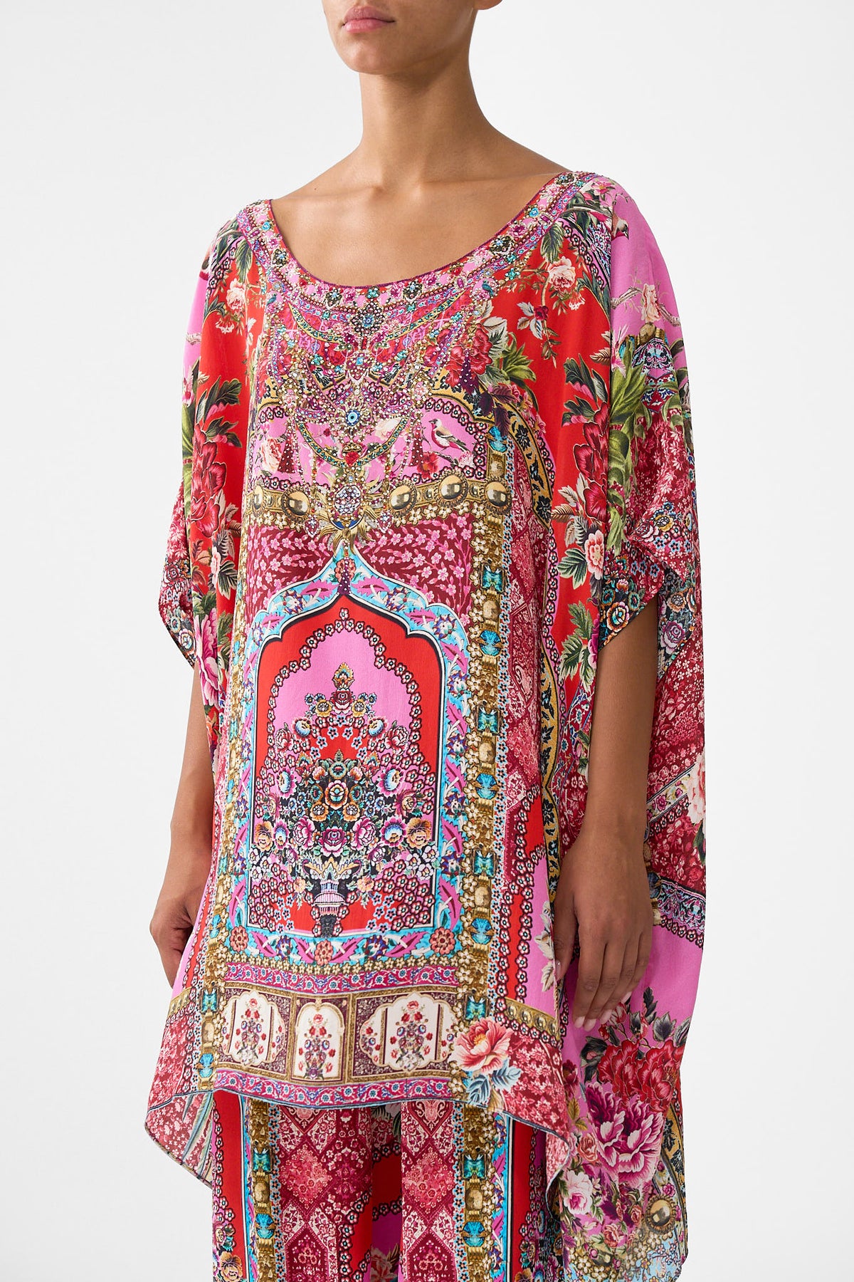 SHORT ROUND NECK KAFTAN HEIRLOOM EMPIRE