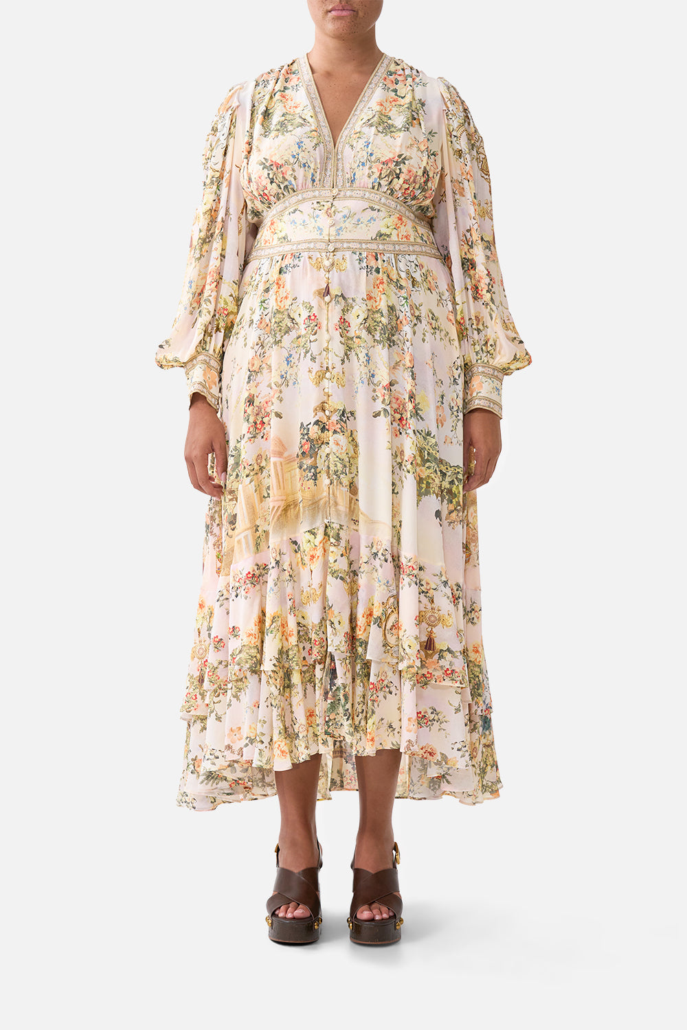 LONG BUTTON FRONT DRESS TWILIGHT IN ISTANBUL