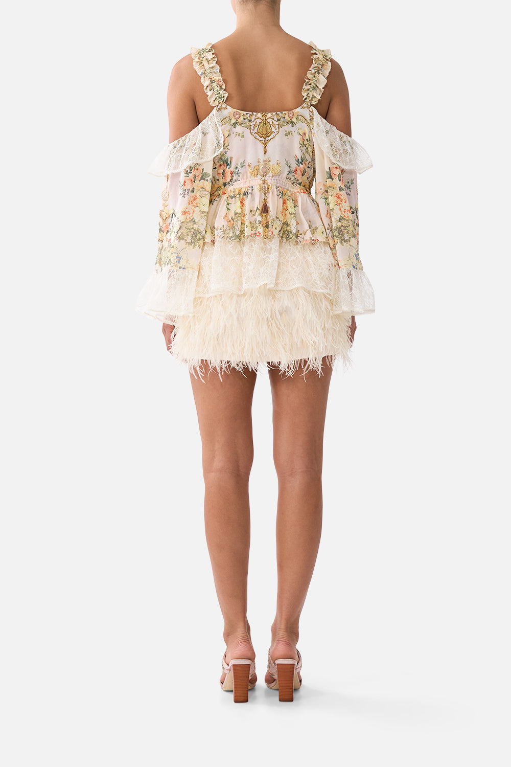 The CAMILLA FEATHER MINI SKIRT TWILIGHT IN ISTANBUL