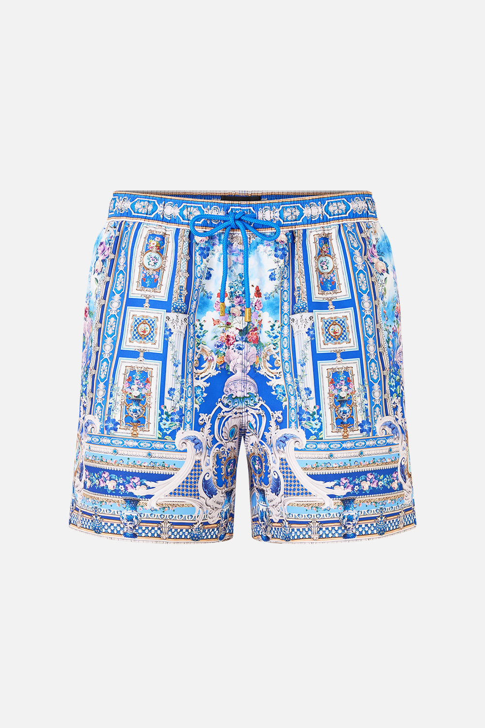 The CAMILLA MID LENGTH BOARDSHORT WITH ELASTIC WAIST OTTOMAN OPULENCE