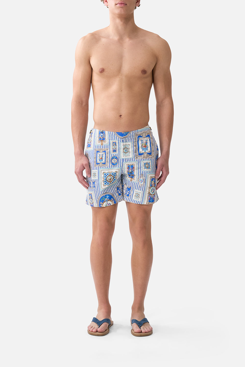 The CAMILLA MID LENGTH BOARDSHORT WITH FIXED WAIST OTTOMAN OPULENCEOTTOMAN OPULENCE