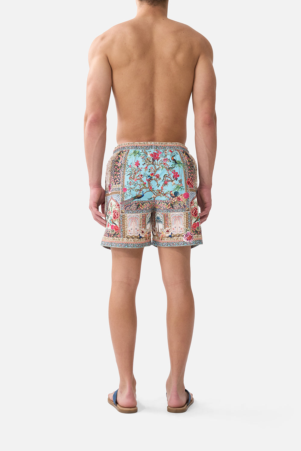 The CAMILLA MID LENGTH BOARDSHORT WITH ELASTIC WAIST SULTANS AND QUEENS