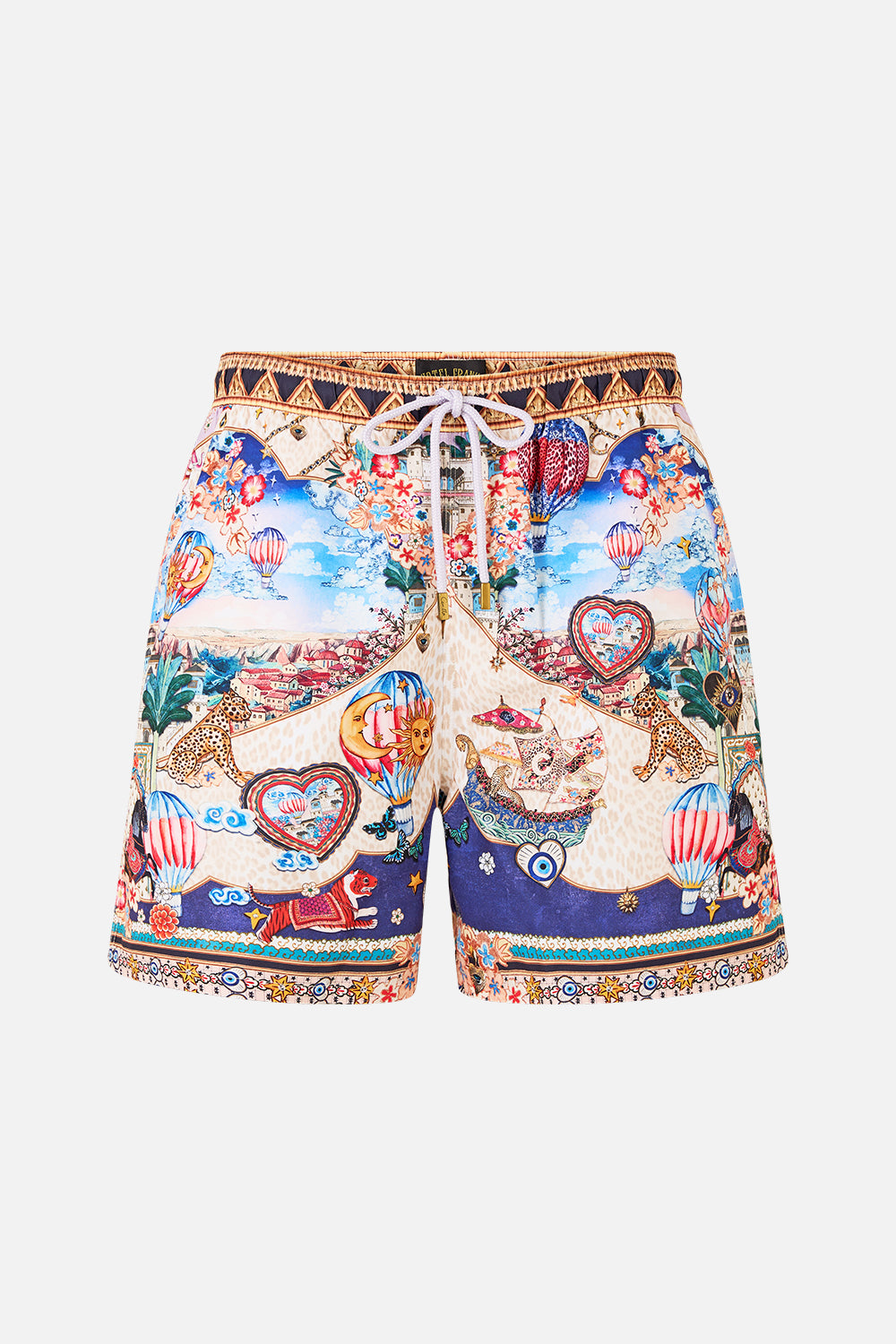 The CAMILLA MID LENGTH BOARDSHORT WITH ELASTIC WAIST KAPADOKYA KITSCH